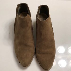 Olive green ankle booties